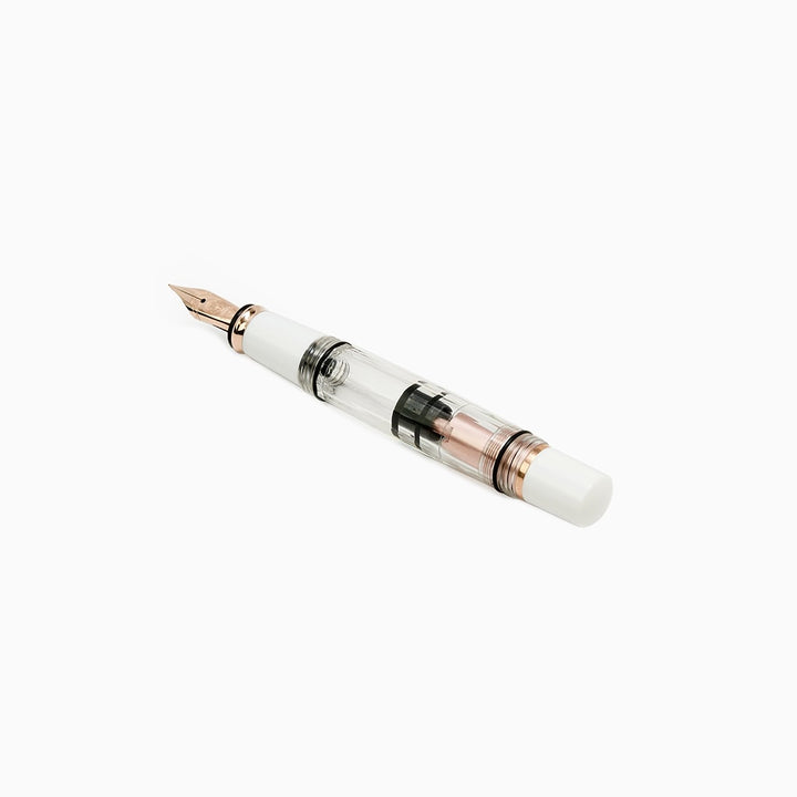 TWSBI Diamond Mini with Rose Gold Trim II Fountain Pen — flat lay