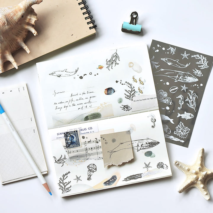 MU Craft Silver Foil Print-On Sticker 004 — detail view