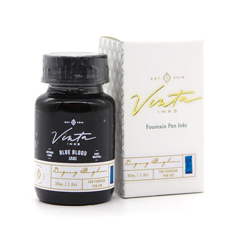 Vinta Inks 30ml Ink Bottle Blue Blood (Dugong Bughaw 1521) — with pen