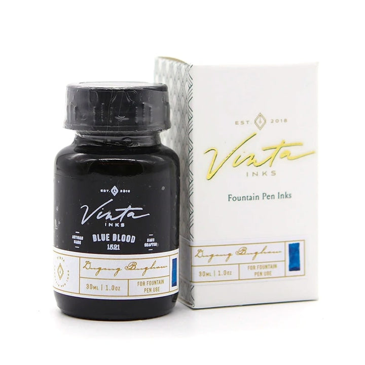 Vinta Inks 30ml Ink Bottle Blue Blood (Dugong Bughaw 1521) — with pen