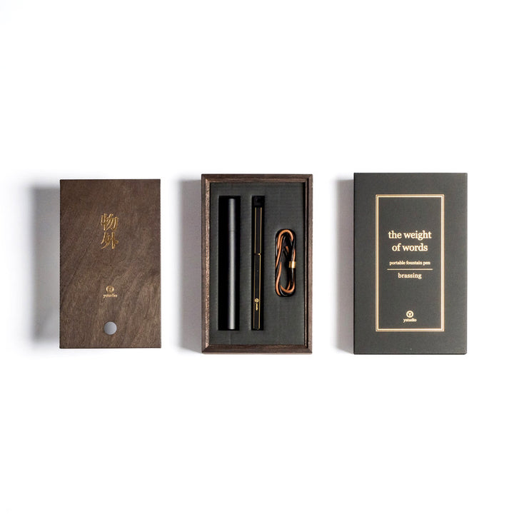 Ystudio Brassing Portable Fountain Pen Fine — barrel detail