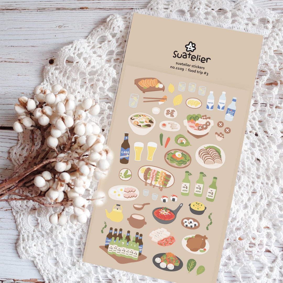 Suatelier Daily Deco Sticker - Food Trip #3 Sticker — front view