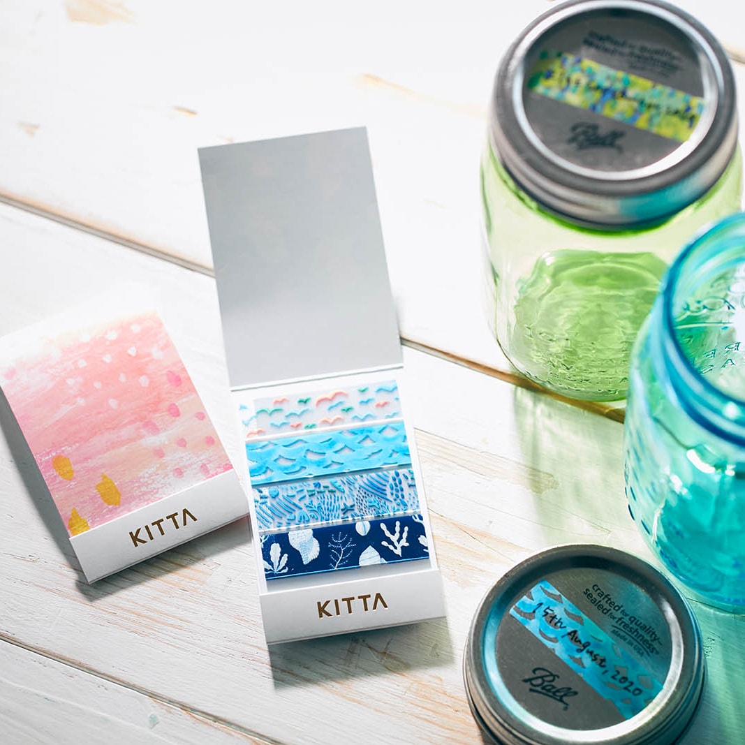 KITTA Clear Tape Seaside — flat lay