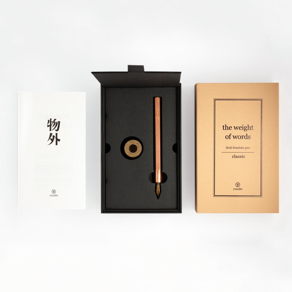 (DC) Ystudio Classic Desk Fountain Pen Fine — barrel detail