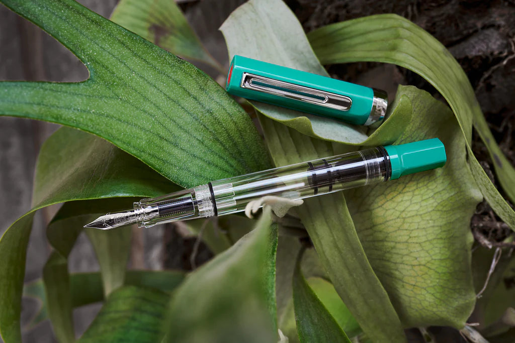 TWSBI ECO Fountain Pen Persian Green — flat lay