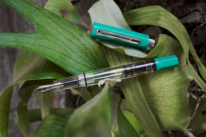 TWSBI ECO Fountain Pen Persian Green — flat lay