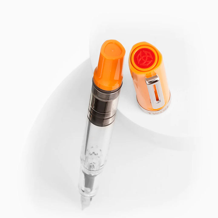 TWSBI ECO-T Fountain Pen Saffron Special Edition — flat lay