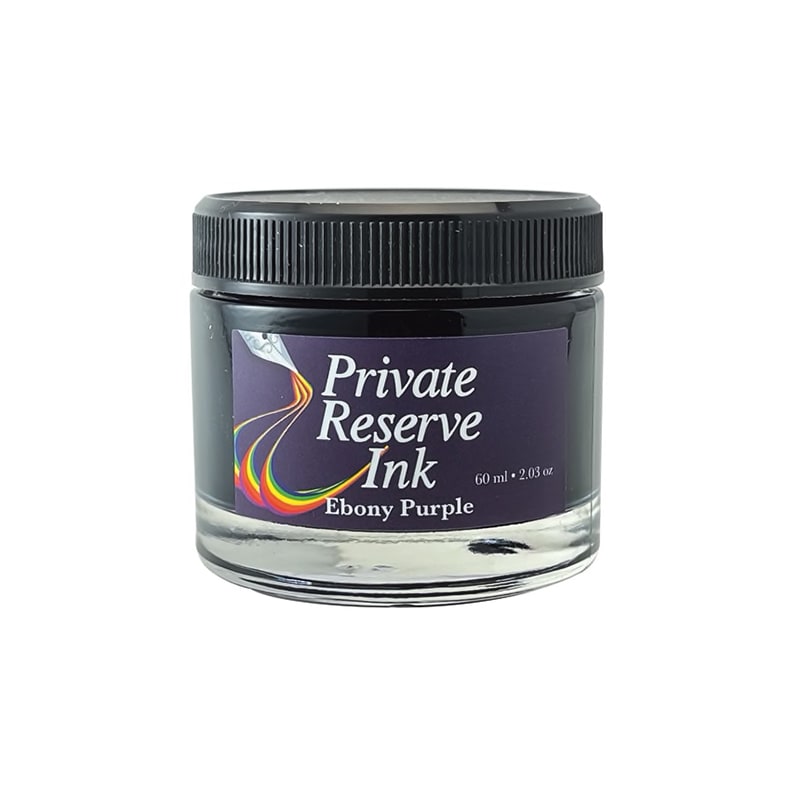 Private Reserve 60ml Ink Bottle Ebony Purple — bottle front