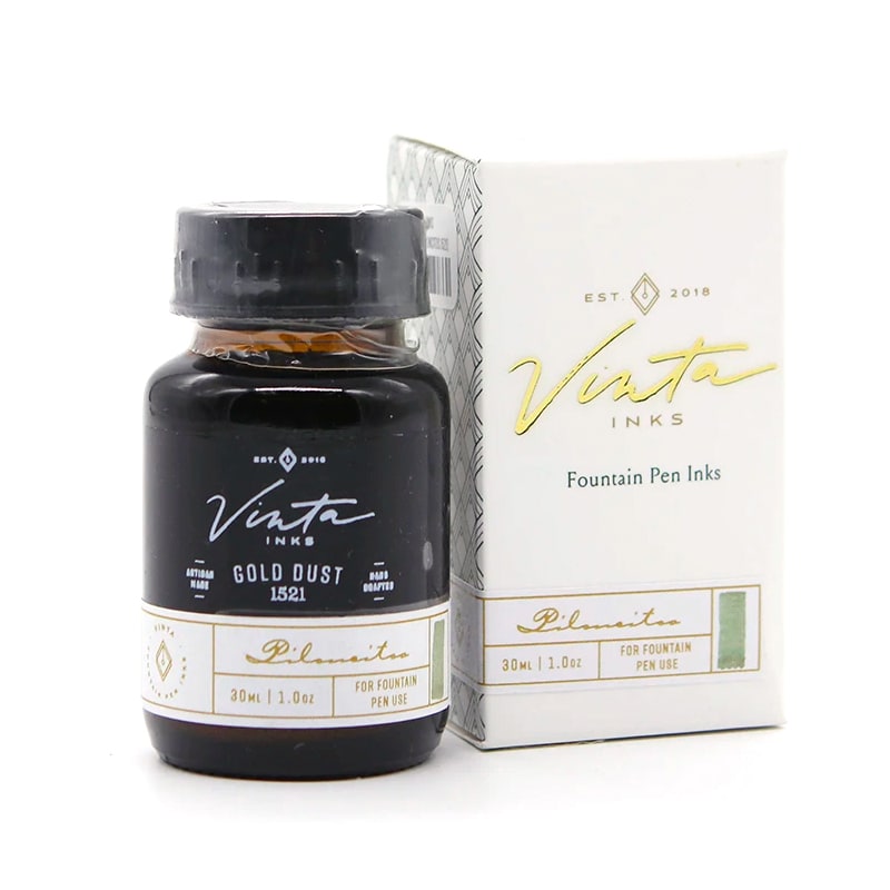 Vinta Inks 30ml Ink Bottle Gold Dust, Shimmer (Piloncitos 1521) — cap detail