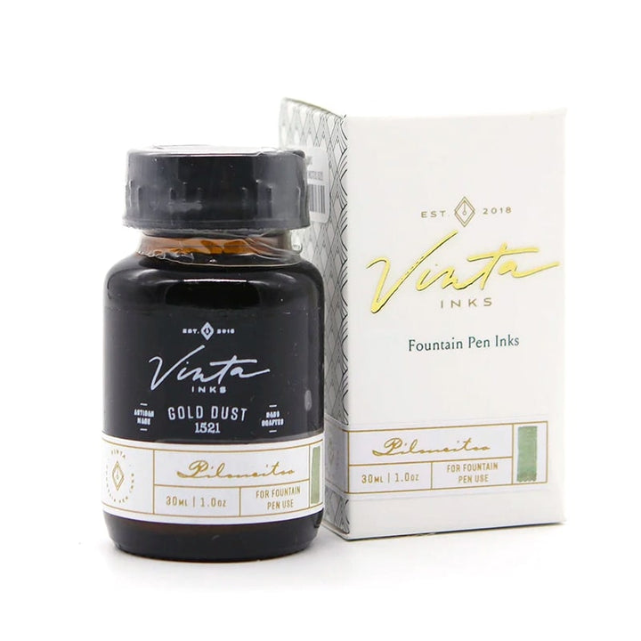 Vinta Inks 30ml Ink Bottle Gold Dust, Shimmer (Piloncitos 1521) — cap detail