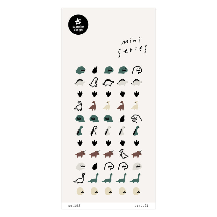 Suatelier Mini Series Sticker - Dino.01 — front view
