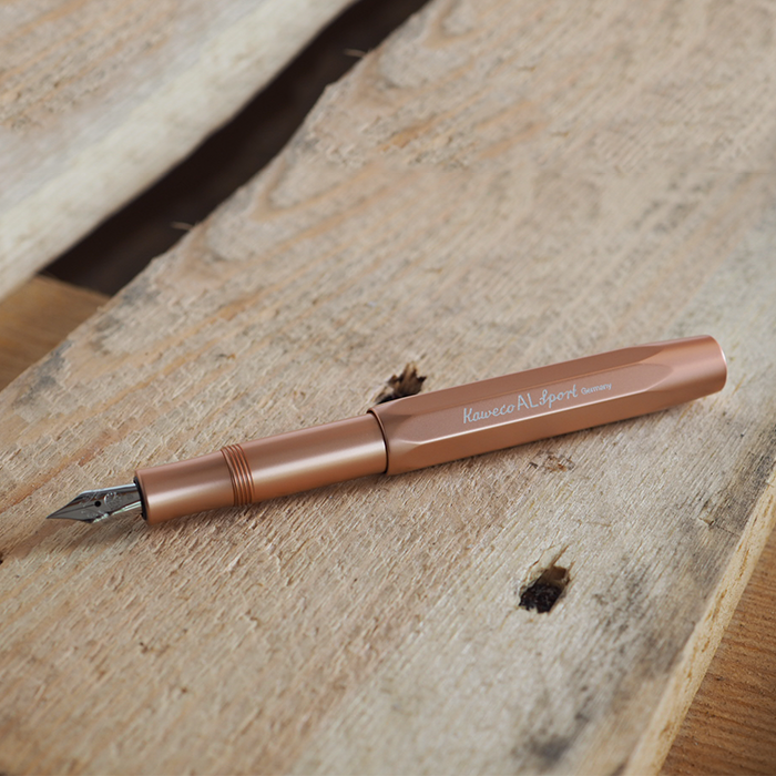 Kaweco AL Sport Fountain Pen - Rose Gold — flat lay