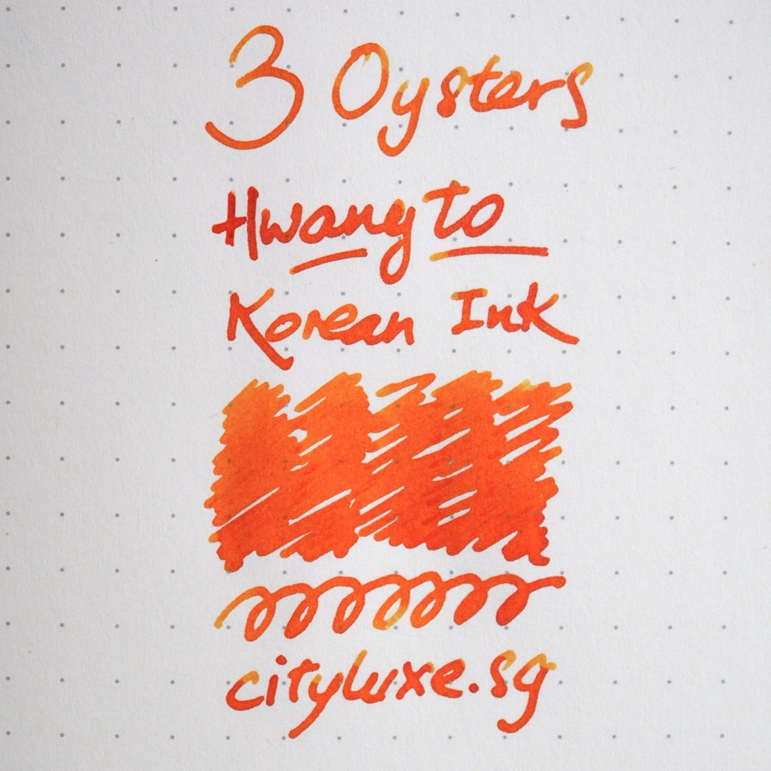 3 Oysters I.COLOR.U 38ml Ink Bottle Hwangto — with pen