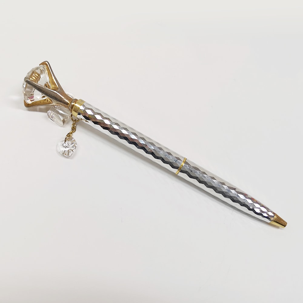 Helen Kelly Diamond Charm Pen Silver — with packaging