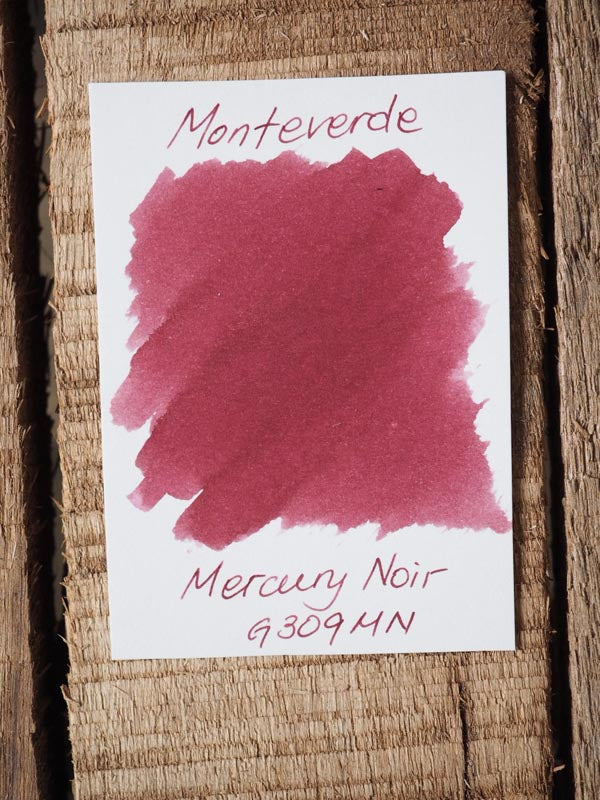 Monteverde 30ml Ink Bottle Mercury-Noir — colour swatch on paper