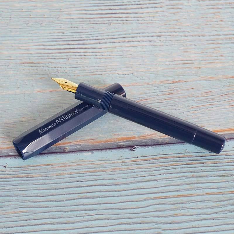 Kaweco Art Sport Fountain Pen Dark Blue Limited Edition 2018 Gold — with packaging