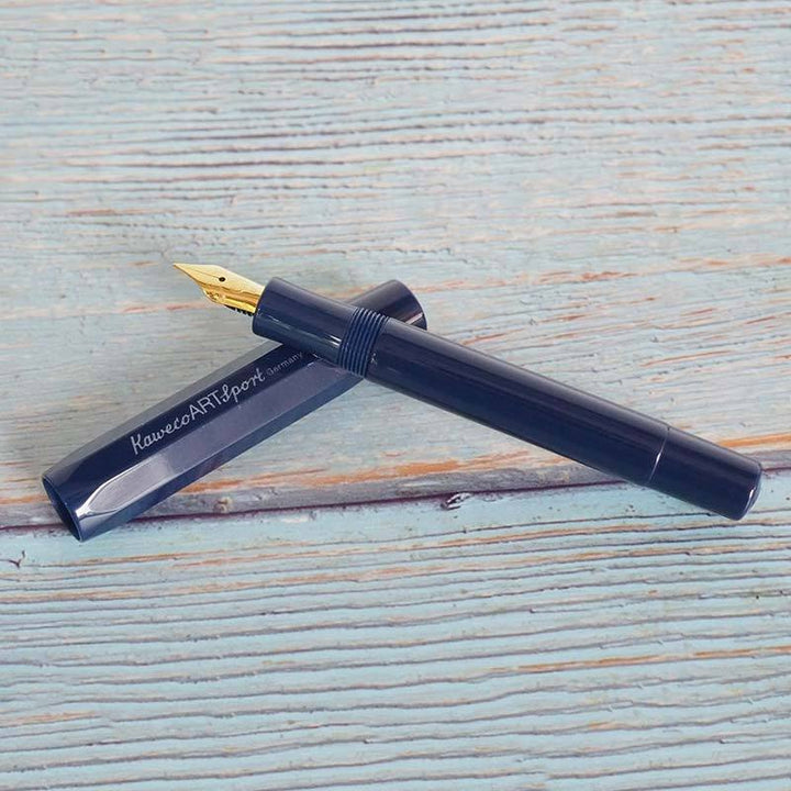 Kaweco Art Sport Fountain Pen Dark Blue Limited Edition 2018 Gold — with packaging