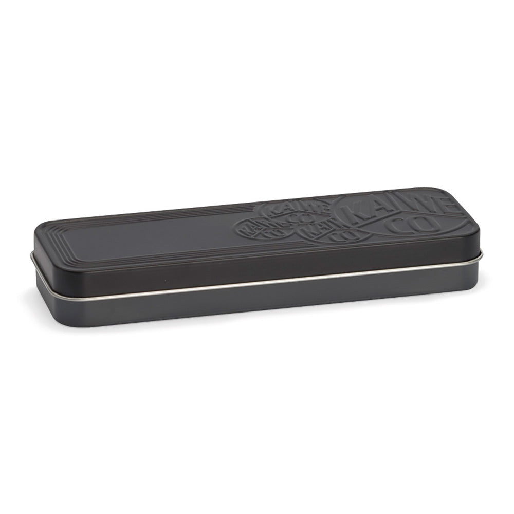 Kaweco ORIGINAL Fountain Pen Black Chrome 250 Nib — flat lay