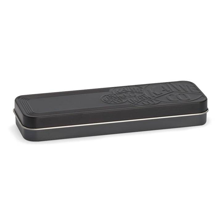 Kaweco ORIGINAL Fountain Pen Black Chrome 250 Nib — flat lay