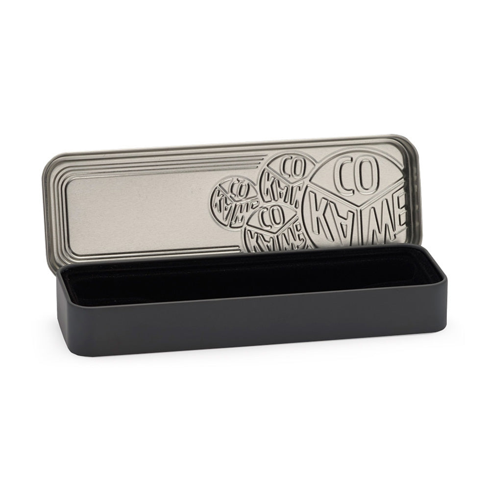 Kaweco ORIGINAL Fountain Pen Black Chrome 250 Nib — flat lay