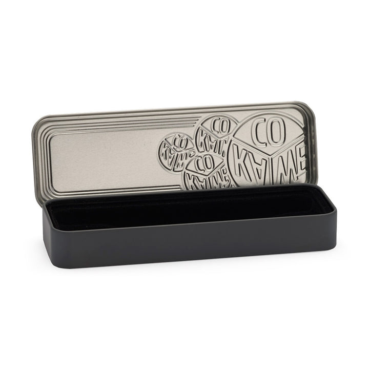 Kaweco ORIGINAL Fountain Pen Black Chrome 250 Nib — flat lay