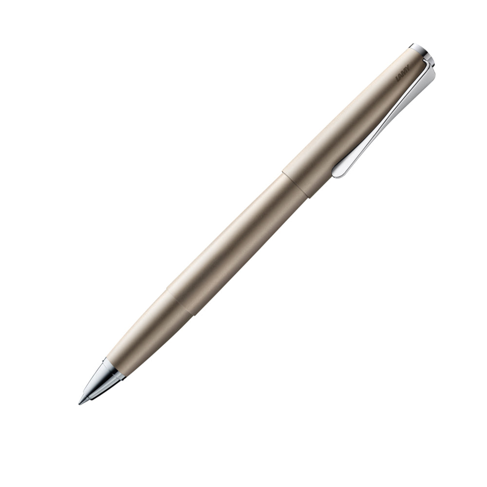 Lamy Studio Rollerball Pen Palladium — uncapped with cap posted