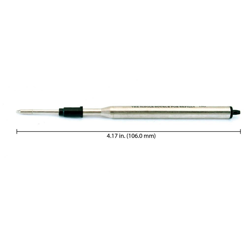 Monteverde Soft Roll Ballpoint Refill To Fit Lamy Ballpoint Pen Blue — uncapped with cap posted