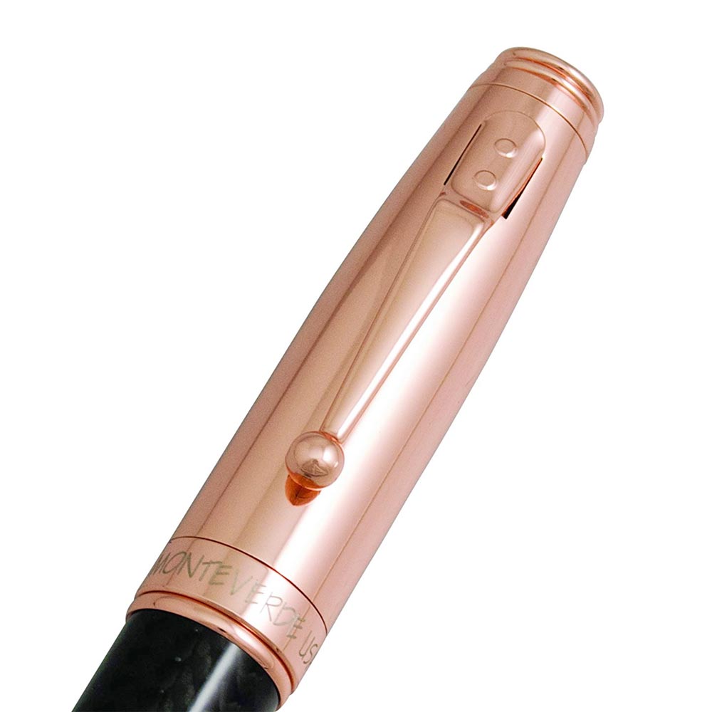 Monteverde Invincia Ballpoint Pen Rose Gold — barrel detail