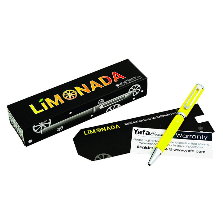 Monteverde Limonada Ballpoint Pen Tivoli Yellow — writing at an angle