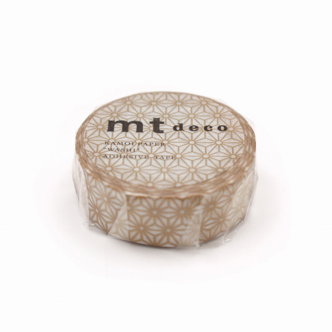 MT Masking Tape Deco Washi Tape - Asanoha Sinchu — applied on surface