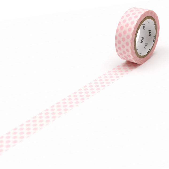 MT Deco Washi Tape - Dot Strawberry Milk — pattern detail