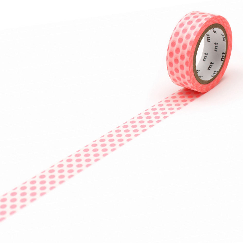 MT Deco Washi Tape Dot Shocking Red — pattern detail