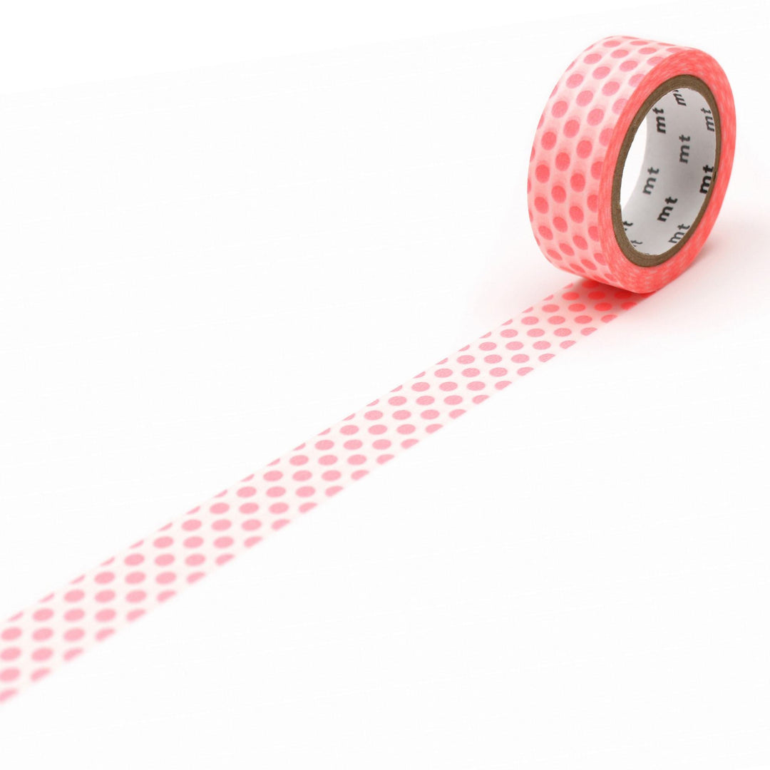 MT Deco Washi Tape Dot Shocking Red — pattern detail