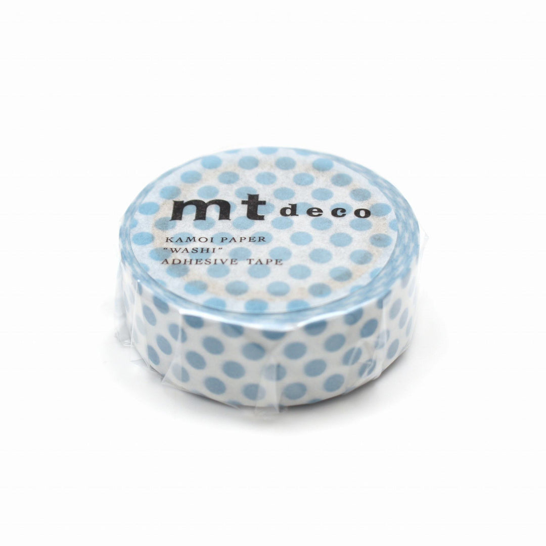 MT Deco Washi Tape Dot Ice — applied on surface
