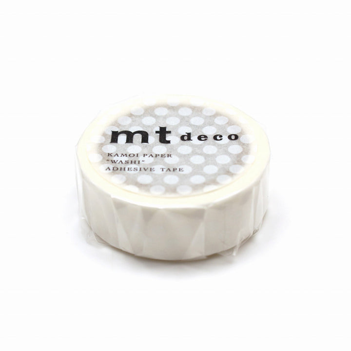 MT Deco Washi Tape - Dot White — applied on surface