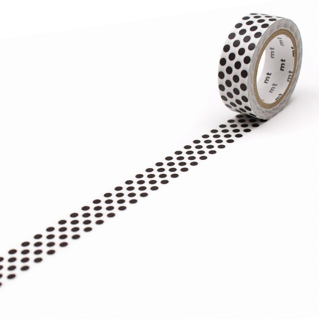 MT Masking Tape Deco Washi Tape - Dot Black 2 — pattern detail