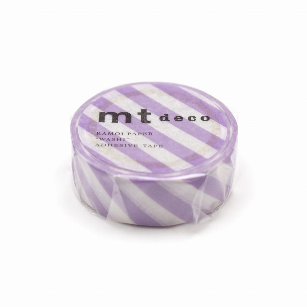 MT Deco Washi Tape Stripe Lilac 2 — pattern detail