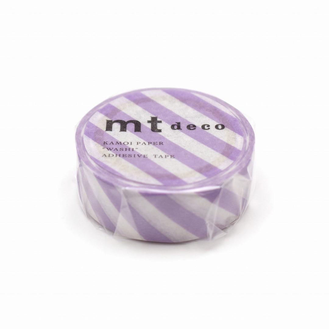 MT Deco Washi Tape Stripe Lilac 2 — pattern detail
