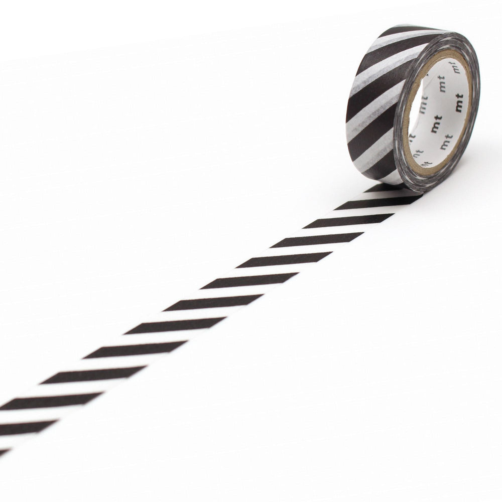 MT Deco Washi Tape - Stripe Black 2 — pattern detail