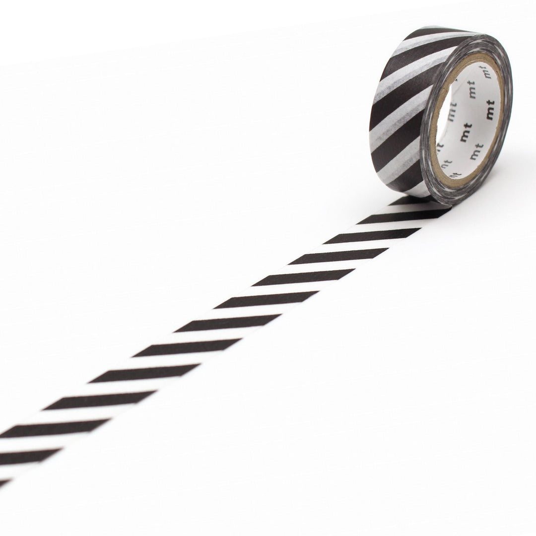 MT Deco Washi Tape - Stripe Black 2 — pattern detail