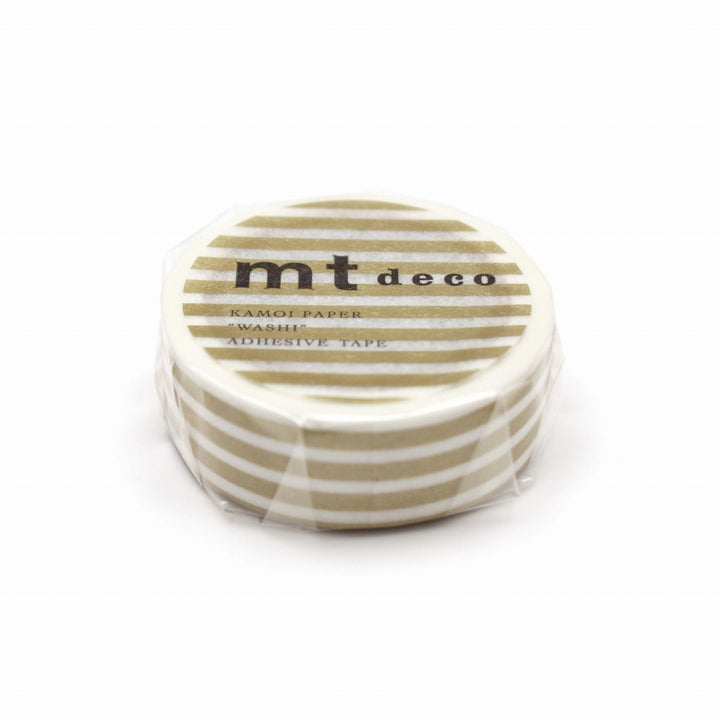 MT Masking Tape Deco Washi Tape - Border Gold 2 — applied on surface