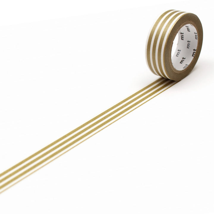 MT Masking Tape Deco Washi Tape - Border Gold 2 — pattern detail