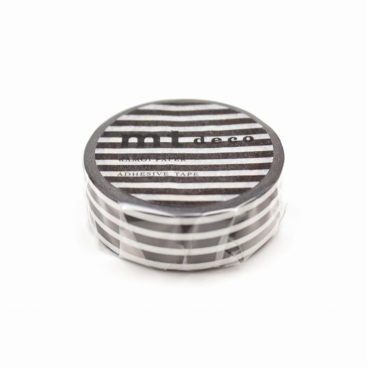 MT Deco Washi Tape - Border Black — applied on surface