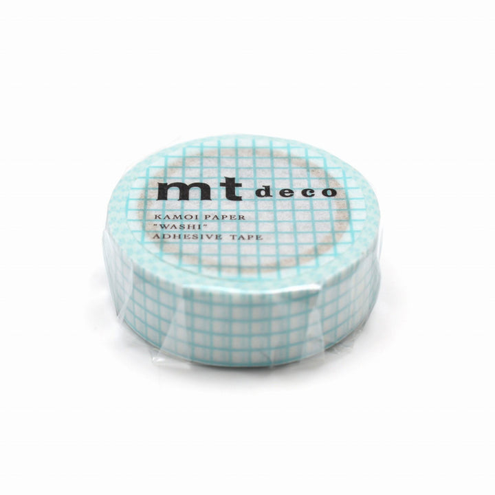 MT Deco Washi Tape - Hougan Mint Blue — applied on surface