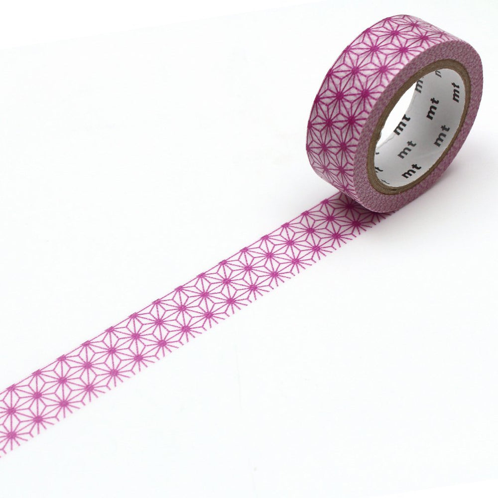 MT Deco Washi Tape - Asanoha Wakamurasaki — pattern detail