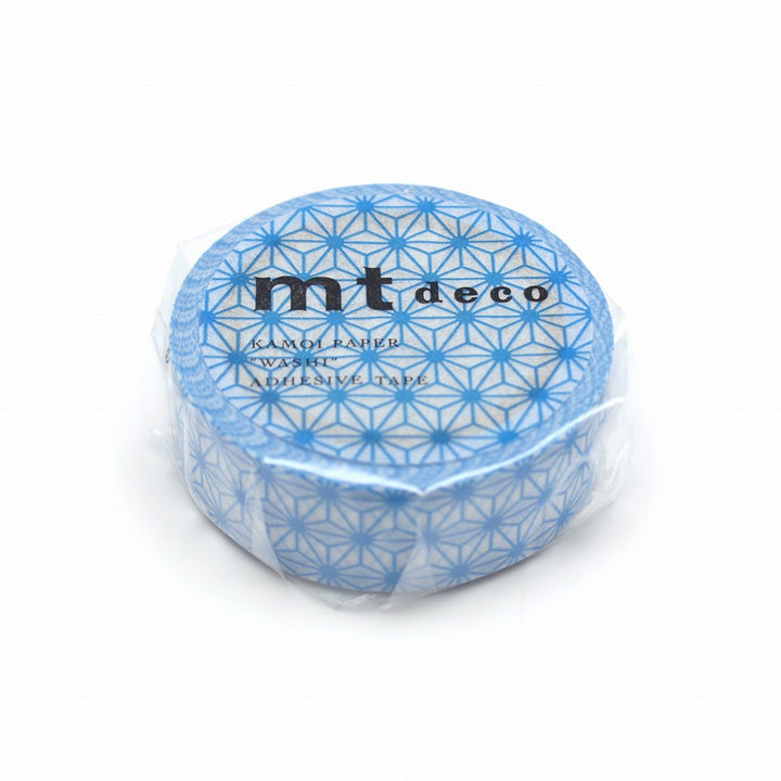 MT Deco Washi Tape Asanoha Tsuyukusa — applied on surface