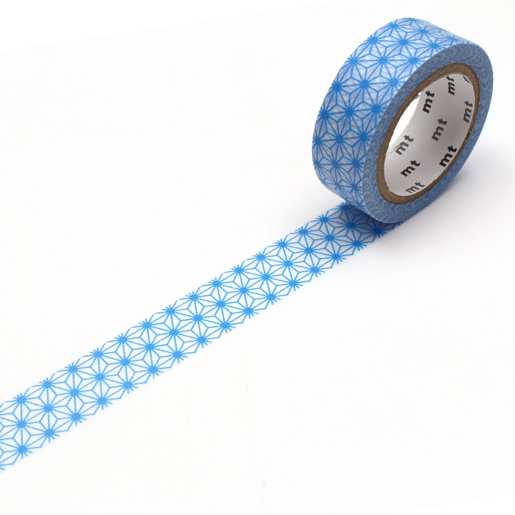 MT Deco Washi Tape Asanoha Tsuyukusa — pattern detail