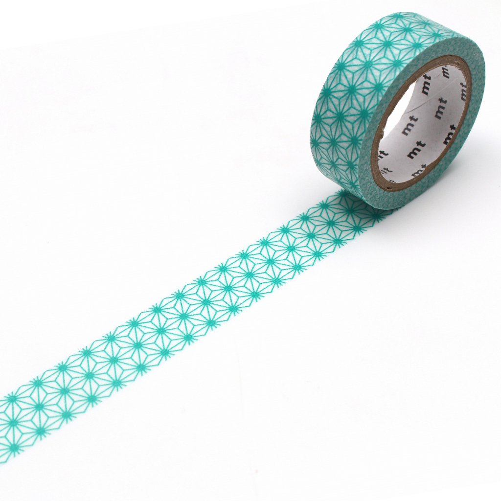 MT Masking Tape Deco Washi Tape - Asanoha Hisui — pattern detail