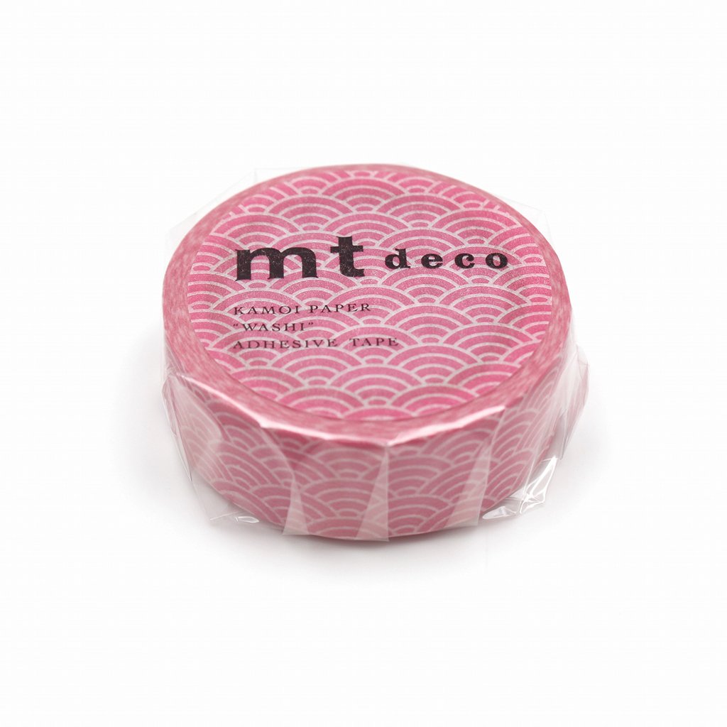 MT Deco Washi Tape - Seigaihamon Momo — applied on surface