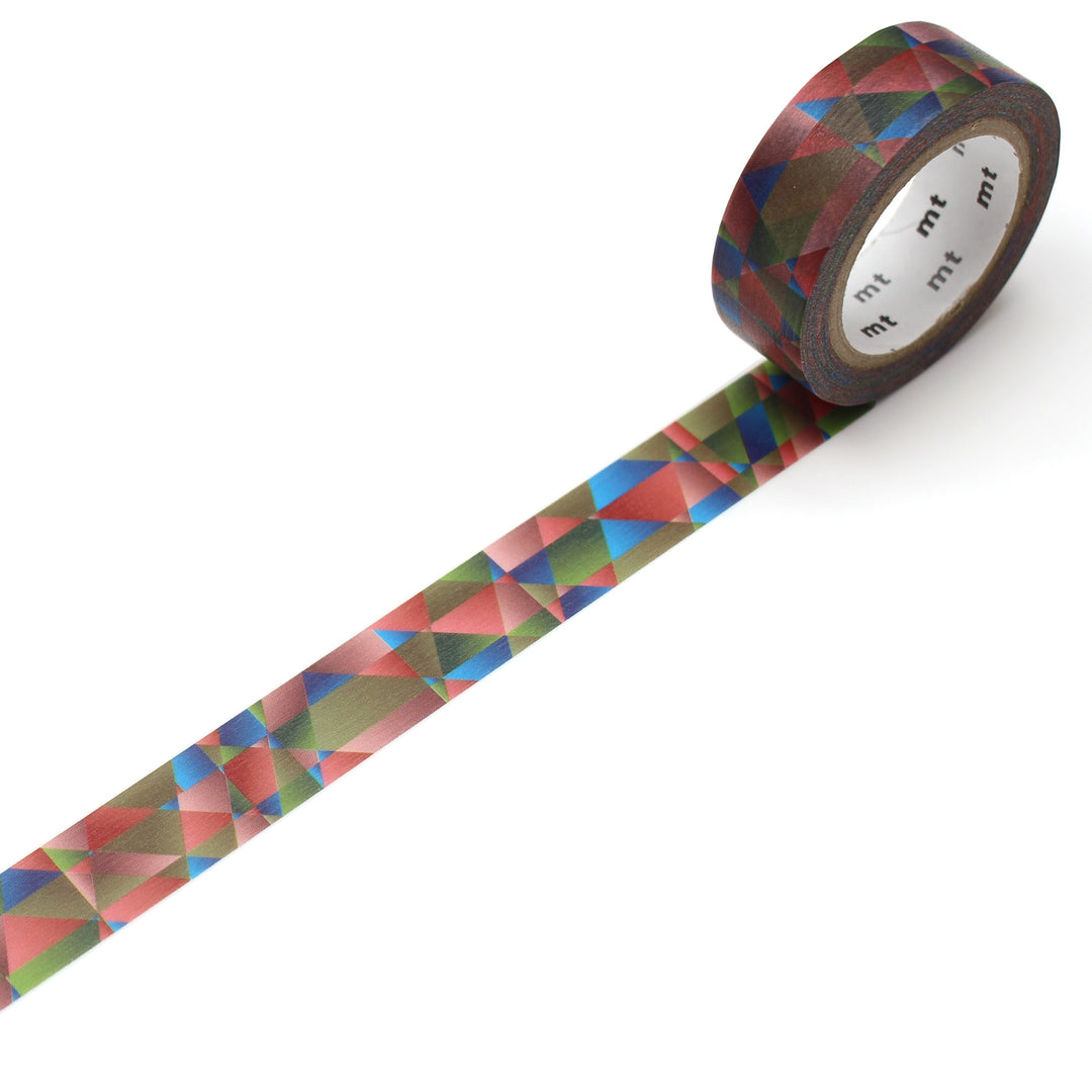 (DC) MT Deco Washi Tape Polygon Gradation Deep — roll front